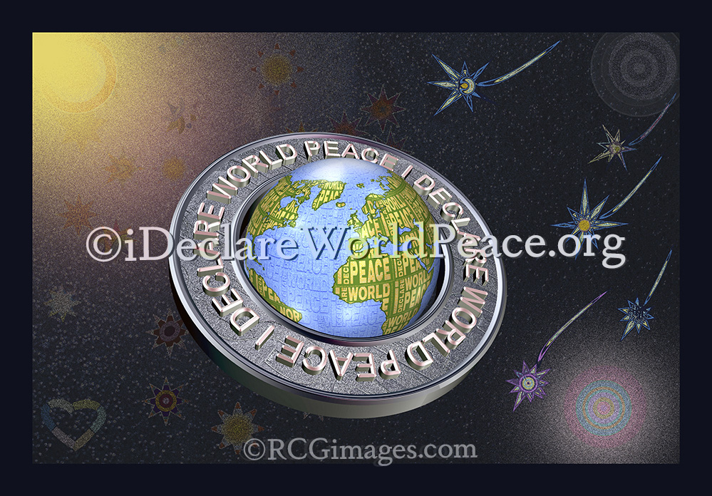 Unique 3D I DEclare World Peace Comet. By  ©RCGimages 